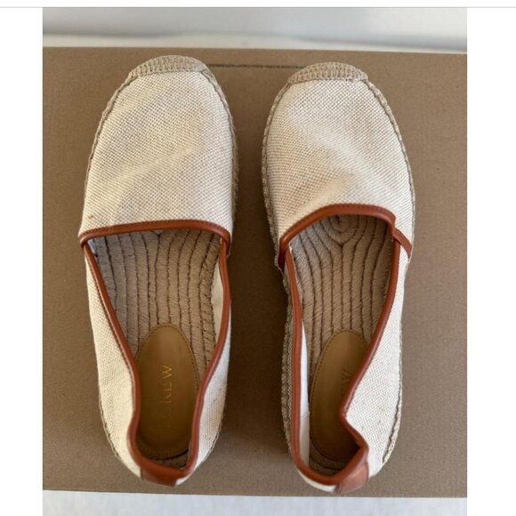 J. Crew Factory | Shoes | Jcrew Canvas Espadrille Slipon  J.Crew Canvas Espadrille Slip-On Flats in Brown Natural Mixed, Size 10